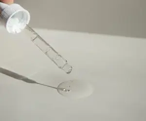 A droplet of cosmetic glycerin.