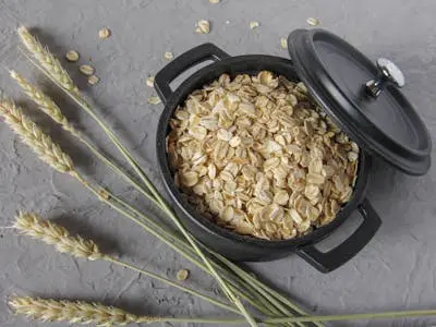 Whole Oats and oat stalks